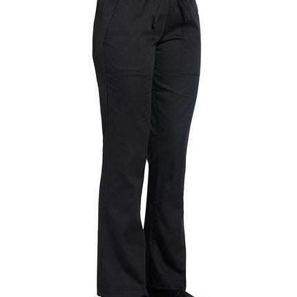 NNT Womens Black Chef Pants Elastic Waistband Drawstring Polycotton Pant CAT3S8-KarWorkwear