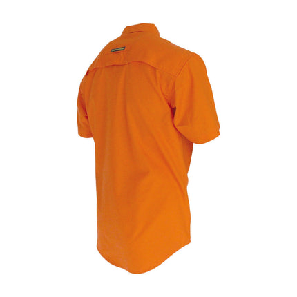 DNC Mens HiVis RipStop Cotton Cool Shirt S/S Lightweight Breathable Comfort 3583-KarWorkwear
