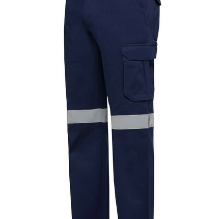 Mens Hard Yakka Gen Y Cargo Cotton Drill Pants Safety Taped Heavy Duty Y02750-KarWorkwear