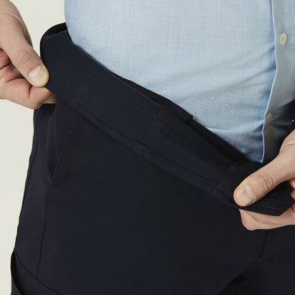 Mens NNT P/V Gaberdine Flex Waist Cargo Pants Navy Slim Leg Business Work CATCKH-KarWorkwear