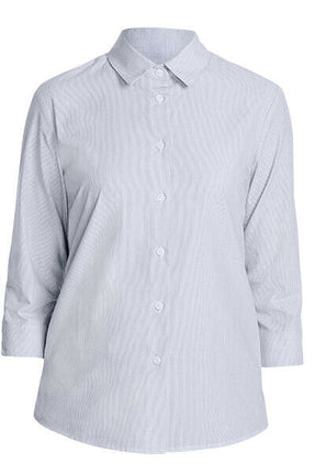 NNT Womens Textured Stripe 3/4 Sleeve Formal Shirt Cotton Blend Business CATU63-KarWorkwear