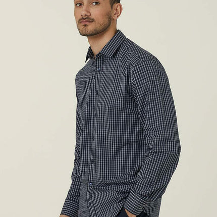 NNT Mens Business Long Sleeve Check Shirt Avignon Formal Shirts Comfort CATJDE-KarWorkwear