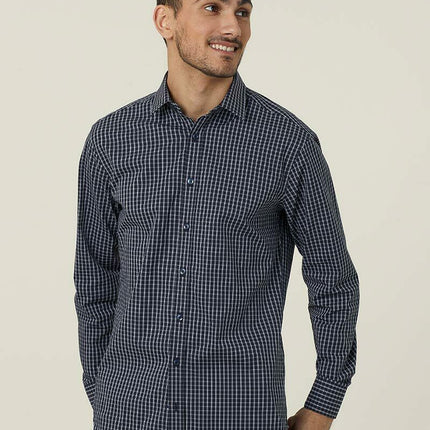 NNT Mens Business Long Sleeve Check Shirt Avignon Formal Shirts Comfort CATJDE-KarWorkwear