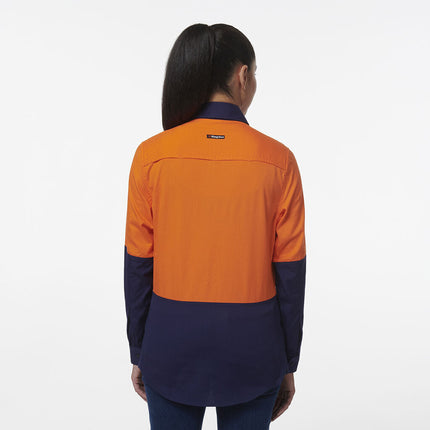 KingGee Womens Workcool Vented Closed Front Spliced Two Toned Shirt K44211-KarWorkwear