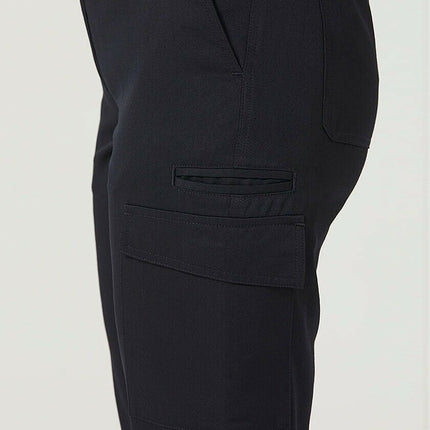 Womens NNT P/V Gaberdine Flex Waist Cargo Navy Slim Leg Work Pants CAT3T7-KarWorkwear