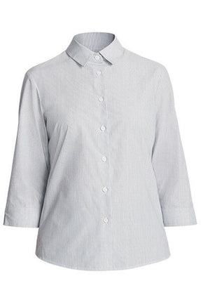 NNT Womens Textured Stripe 3/4 Sleeve Formal Shirt Cotton Blend Business CATU63-KarWorkwear