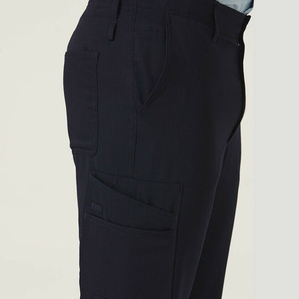 Mens NNT P/V Gaberdine Flex Waist Cargo Pants Navy Slim Leg Business Work CATCKH-KarWorkwear