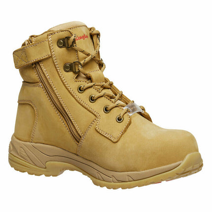 KingGee Womens Tradie Zip Work Safety Boots Nubuck Leather Comfortable K27380-KarWorkwear