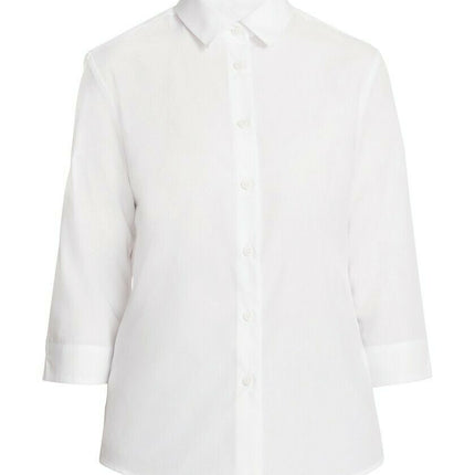NNT Womens 3/4 Sleeve Shirt Formal Classic Slimline Collar Business Shirt CATU88-KarWorkwear