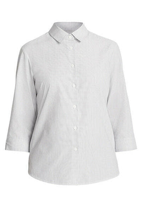 NNT Womens Textured Stripe 3/4 Sleeve Formal Shirt Cotton Blend Business CATU63-KarWorkwear