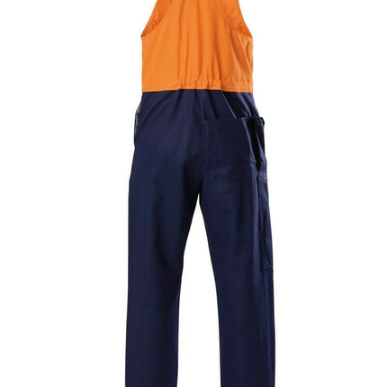 Mens Hard Yakka Hi-Vis Drill Action Back 2 Toned Overall Phone Pocket Y01526-KarWorkwear