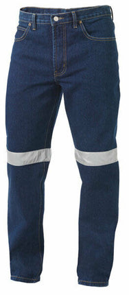KingGee Mens Reflective Work Jean Classic Reinforced Denim Pants Workwear K53030-KarWorkwear