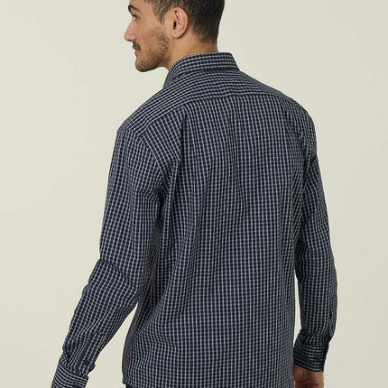 NNT Mens Business Long Sleeve Check Shirt Avignon Formal Shirts Comfort CATJDE-KarWorkwear