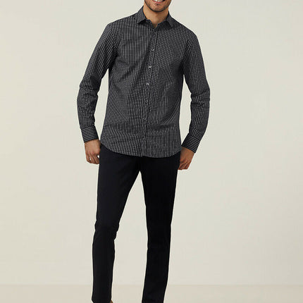 NNT Mens Business Long Sleeve Check Shirt Avignon Formal Shirts Comfort CATJDE-KarWorkwear