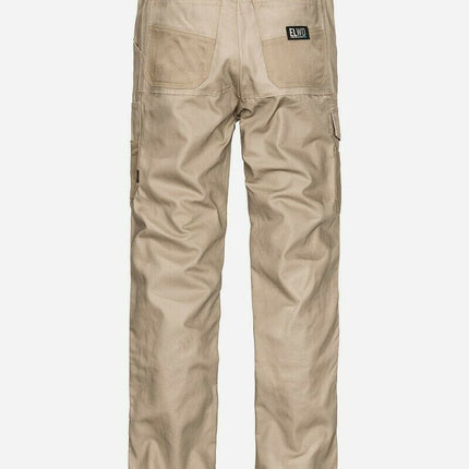 Mens Elwood Work Utility Pants Knee Panels Canvas Tradie Phone Pocket EWD101-KarWorkwear