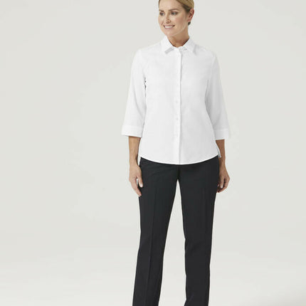 NNT Womens Formal Stretch Twill 3/4 Sleeve Shirt Regular Collar Business CATUFP-KarWorkwear