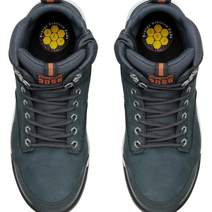 Hard Yakka Lace Zip Safety Boots 3056 Navy Steel Cap Memory Foam Y60204-KarWorkwear