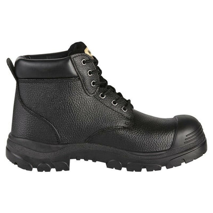 Mens Hard Yakka Gravel Emboss Lace Black Boots Steel Cap Work Safety Safe Y60086-KarWorkwear