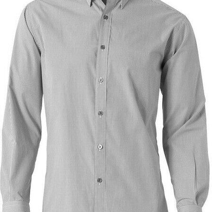 NNT Mens Formal Gingham Long Sleeve Under Collar Check Shirts Business CATDGZ-KarWorkwear