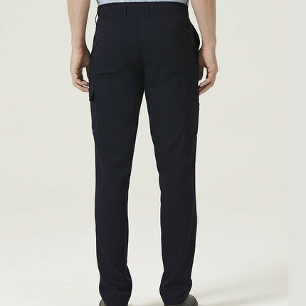 Mens NNT P/V Gaberdine Flex Waist Cargo Pants Navy Slim Leg Business Work CATCKH-KarWorkwear