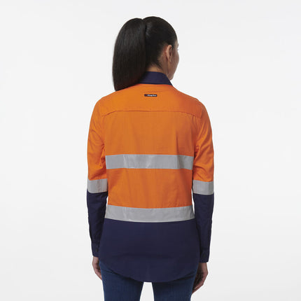 KingGee Women Workcool Vented Closed Front Reflective Shirt K44230-KarWorkwear