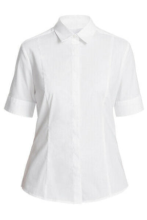 NNT Womens Short Sleeve Shirt Formal Styled Comfy Modern Slimline Collar CATU7M-KarWorkwear