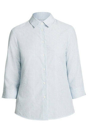 NNT Womens Textured Stripe 3/4 Sleeve Formal Shirt Cotton Blend Business CATU63-KarWorkwear