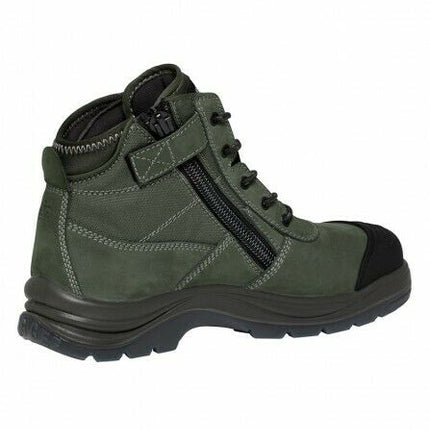 KingGee Mens Tradie Boots Safety Side Zip Work Boot Breathable Leather K27110-KarWorkwear