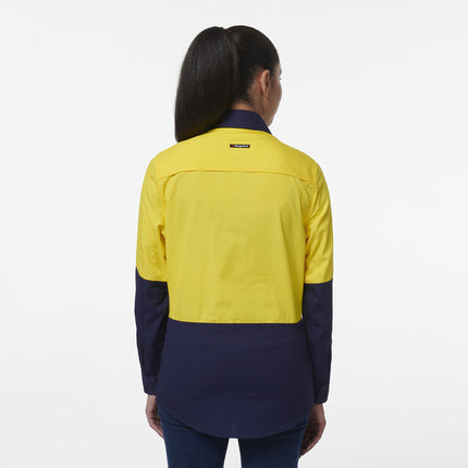 KingGee Womens Workcool Vented Closed Front Spliced Two Toned Shirt K44211-KarWorkwear