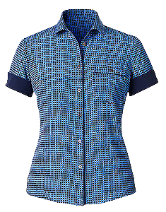 NNT Womens Pixel Print S/S Action Back Shirt Collared Button Shirt CAT9S2-KarWorkwear