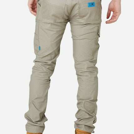 Mens Elwood Slim Pants Stretch Canvas Work Utility Safety Tradie Phone EWD105-KarWorkwear