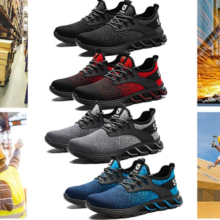 SUADEX Safety Shoes Men Women Steel Toe Boots Indestructible Work Shoes Lightweight Breathable Composite Toe Men EUR Size 37-48-KarWorkwear