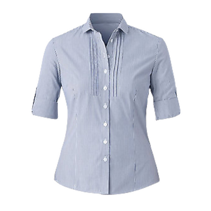 NNT Womens Cotton Blend Balance Stripe 3/4 Roll up Shirt Classic Shirt CAT4MB-KarWorkwear