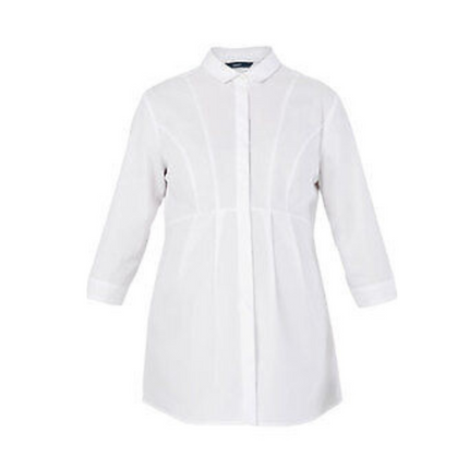 NNT Womens Polycotton 3/4 Sleeve Mat Shirt White Classic Fit Blouse CAT9XJ-KarWorkwear