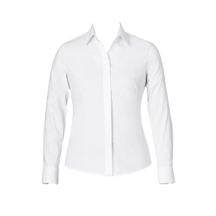 NNT Womens Stretch Cotton Blend L/S Conceal Front Fitted Collared Shirt CAT4MT-KarWorkwear