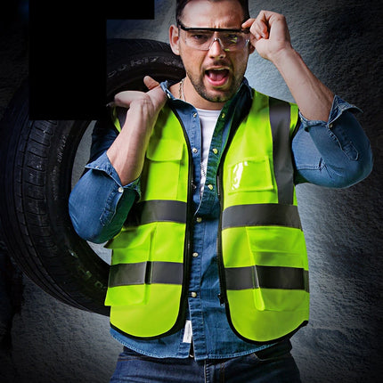 High Visibility Reflective Vest Working Clothes Motorcycle Cycling Sports Outdoor Reflective Safety Clothing Reflective Jacket