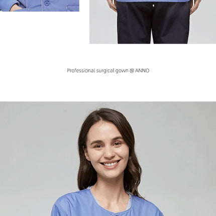 Long Sleeves Scrubs Jacket Pretty Outfit Nurse Out Coat Doctor Shirt Hospital Nursing Staff Uniforms Autumn Winter Work Wear-KarWorkwear