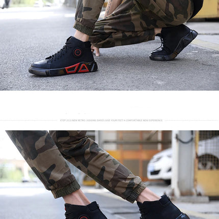 Winter Boots Safety Shoes Men High Quality Leather Shoes Indestructible Work Shoes Safety Steel Toe Shoes Plush Warm Men Boots 9-KarWorkwear