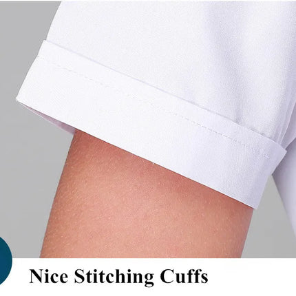 Scrub Uniforms Dress Robe White Women Nursing Scrubs Jacket Full Length Poly Cotton SPA Beautician Veterinary Work Wear Uniform-KarWorkwear