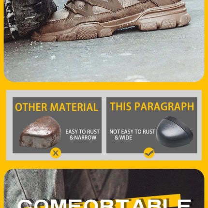 Work Boots Indestructible Safety Shoes Men Steel Toe Shoes Puncture-Proof Work Sneakers Male Footwear Adult Security Shoes-KarWorkwear