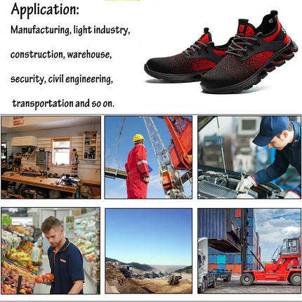 SUADEX Men Women Safety Shoes Steel Toe Boots Anti-Smashing Work Shoes Lightweight Breathable Composite Toe Men EUR Size 37-48-KarWorkwear