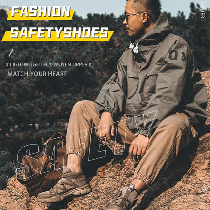 Work Boots Indestructible Safety Shoes Men Steel Toe Shoes Puncture-Proof Work Sneakers Male Footwear Adult Security Shoes-KarWorkwear