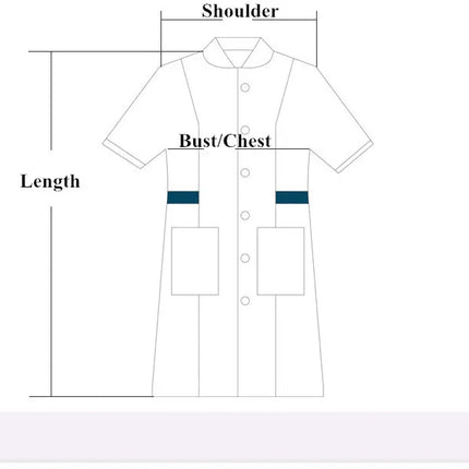 Scrub Uniforms Dress Robe White Women Nursing Scrubs Jacket Full Length Poly Cotton SPA Beautician Veterinary Work Wear Uniform-KarWorkwear