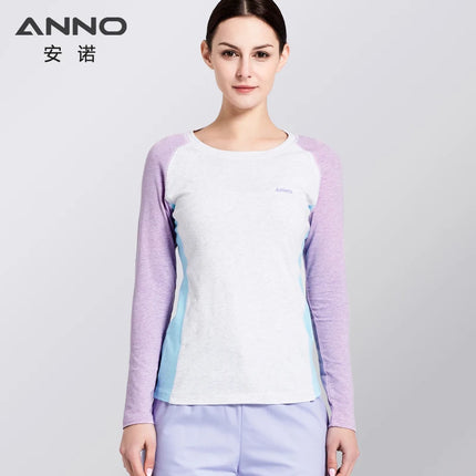 ANNO Fashion Keep Warm Shirt Winter Long Sleeve Top Cotton Nurse Work Underwear Stretch Fabrics Suit Body Under Clothes-KarWorkwear