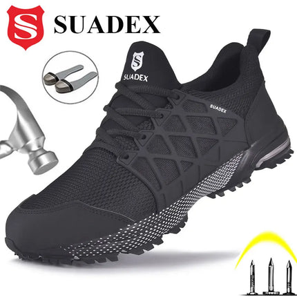 SUADEX Safety Shoes Breathable Steel Toe Boots Anti-smashing Safety Work Shoes Lightweight Men Women Work Sneaker EUR Size 37-48-KarWorkwear
