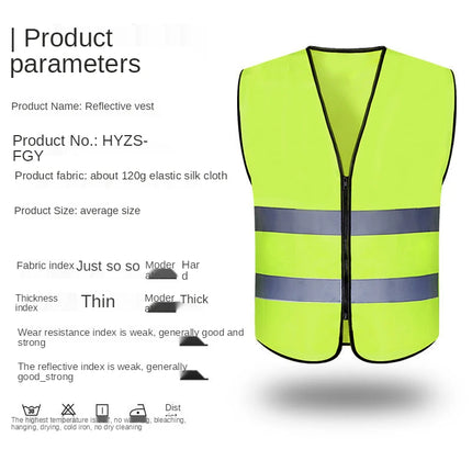 Reflective Vest for Vehicle Traffic Safety Protective Clothing for Car Construction Driver Fluorescent Vest Vest