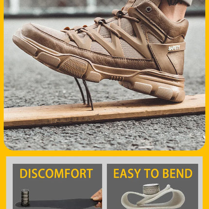Work Boots Indestructible Safety Shoes Men Steel Toe Shoes Puncture-Proof Work Sneakers Male Footwear Adult Security Shoes-KarWorkwear