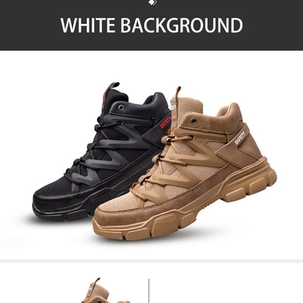 Work Boots Indestructible Safety Shoes Men Steel Toe Shoes Puncture-Proof Work Sneakers Male Footwear Adult Security Shoes-KarWorkwear