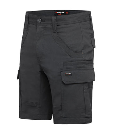 KingGee Mens Tradies Stretch Cargo Shorts Tough Work Safety Utility Comfy K69870-KarWorkwear