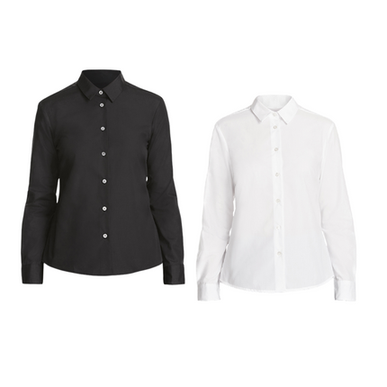 NNT Womens Long Sleeve Shirt Formal Polycotton Modern Slimline Business CATU67-KarWorkwear